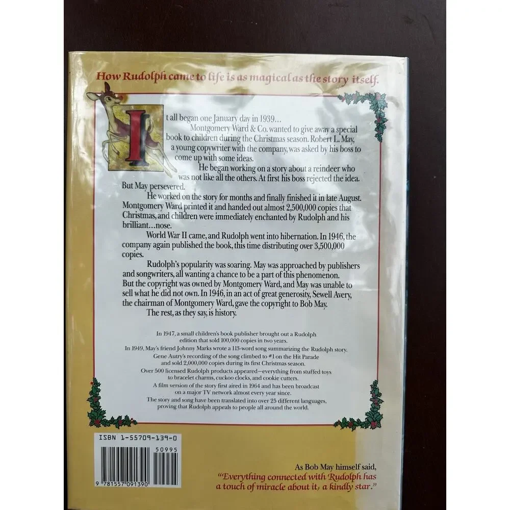 Rudolph the Red-Nosed Reindeer Robert L. May Hardcover Facsimile Edition Classic